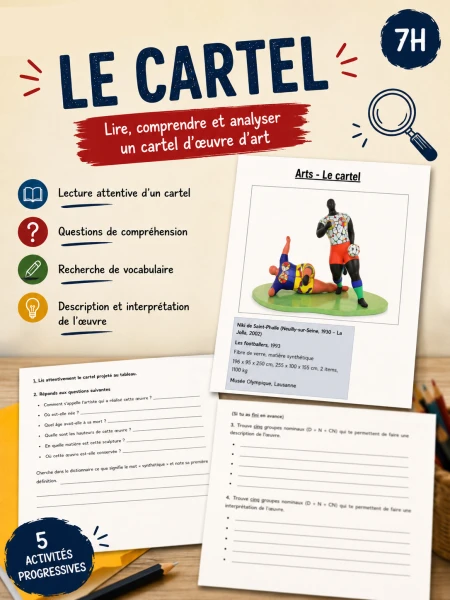 Arts visuels – Lire et comprendre un cartel d'œuvre d'art (7H)