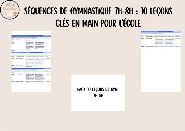 SÉQUENCES DE GYMNASTIQUE 7H-8H : 10 LEÇONS CLÉS EN MAiN POUR L'ÉCOLE