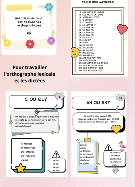 orthographe lexicale 6P