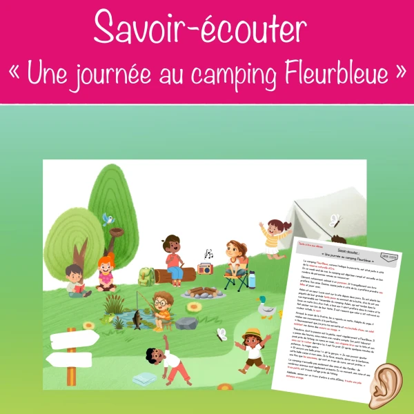 Savoir-écouter "Une journée au camping Fleurbleue"