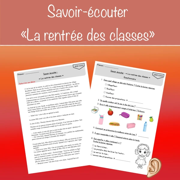 Savoir-écouter "La rentrée des classes"