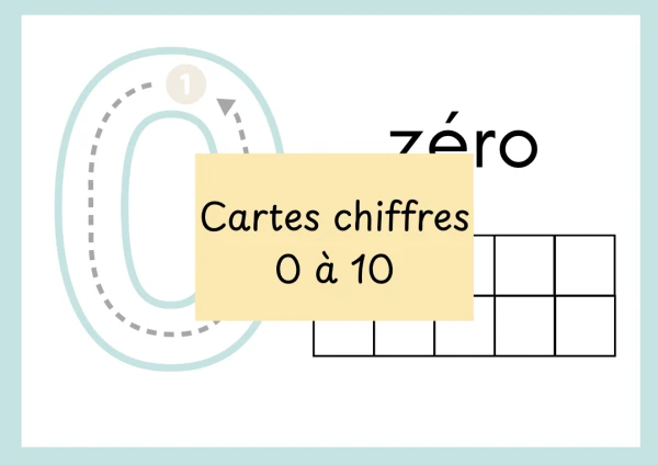 Affichage/atelier nombres 0 à 10 🎀