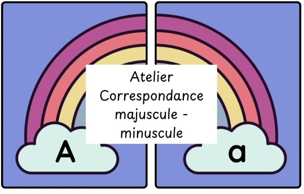 Atelier/ jeu correspondance lettres majuscule et minuscule💫