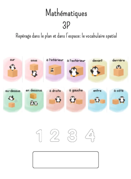 Math 3P - Dossier vocabulaire spatial