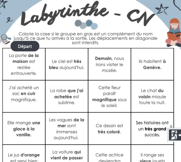 Labyrinthe - Complément du nom 8P