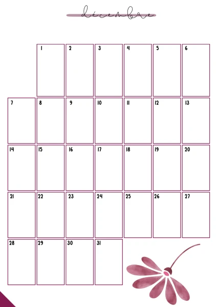 calendrier mensuel août 2026-juin 2027