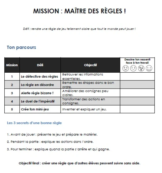 Règle du jeu: extension