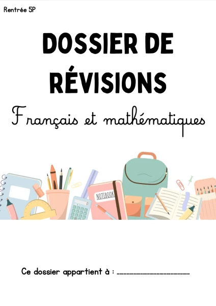 Dossier révisions rentrée en 5P