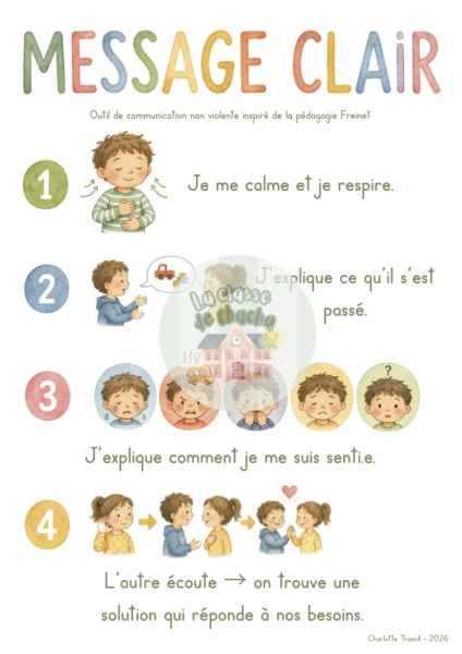 🌈 Le message clair – Affiche visuelle