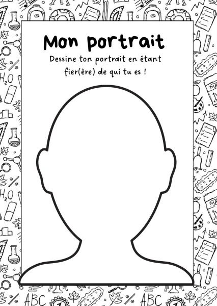 Fiche "Mon portrait"