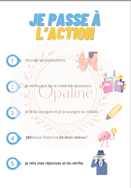 Affichage "Je passe à l'action"