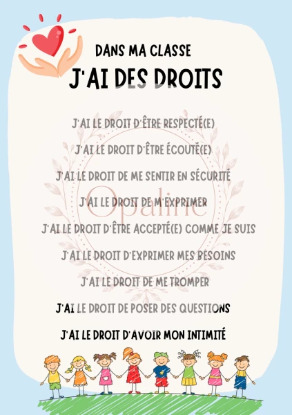 Affichage "Mes droits"