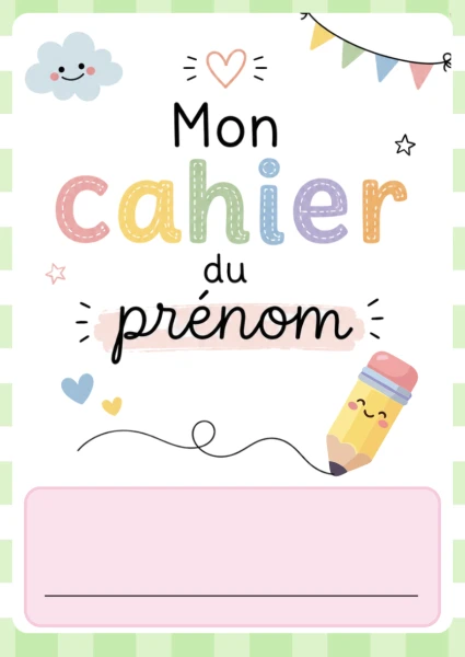 Cahier du prénom