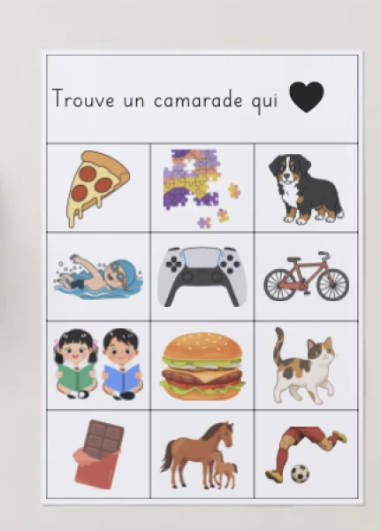 Trouve un camarade qui aime