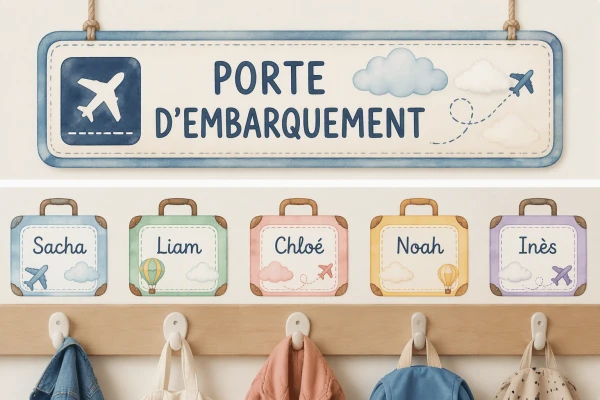 Étiquettes pour le porte-manteaux - Voyage autour du monde