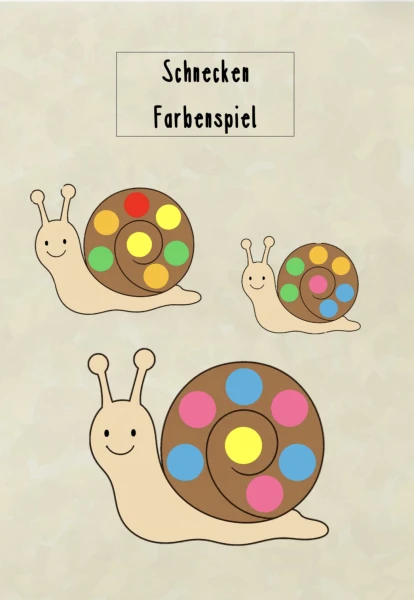 Jeu de couleurs des escargots