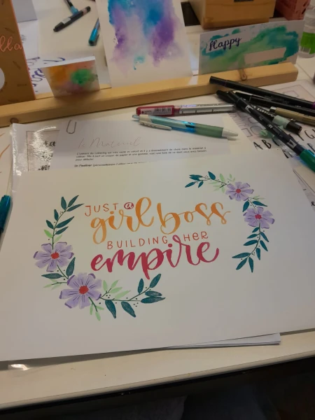 Dessin : citations en handlettering