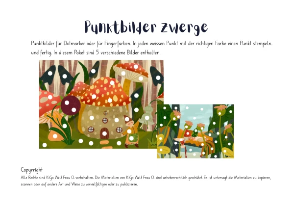 Punktebilder Zwerge