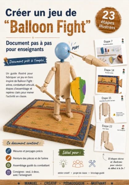 Balloon Fight - Créer un jeu de combat en bois | 23 étapes illustrées