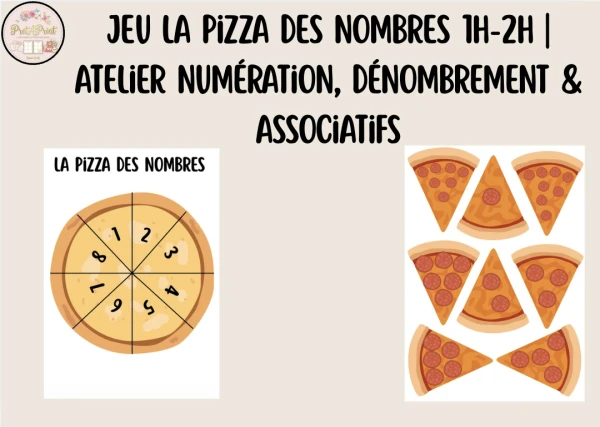 Jeu La Pizza des Nombres 1H-2H | Atelier Numération, Dénombrement & Associatifs