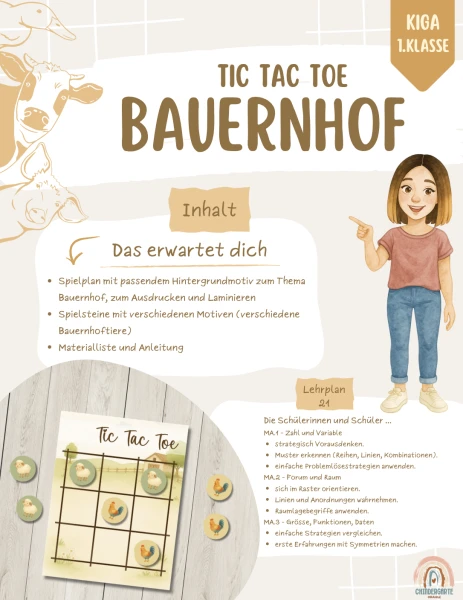 Tic-tac-toe - sur le thème de la ferme