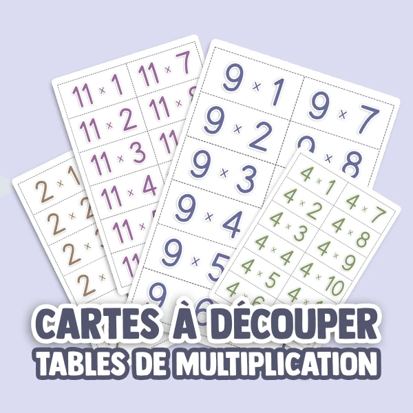 Cartes à découper - tables