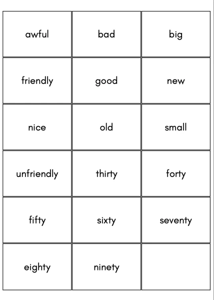 Vocabulaire anglais unité 5