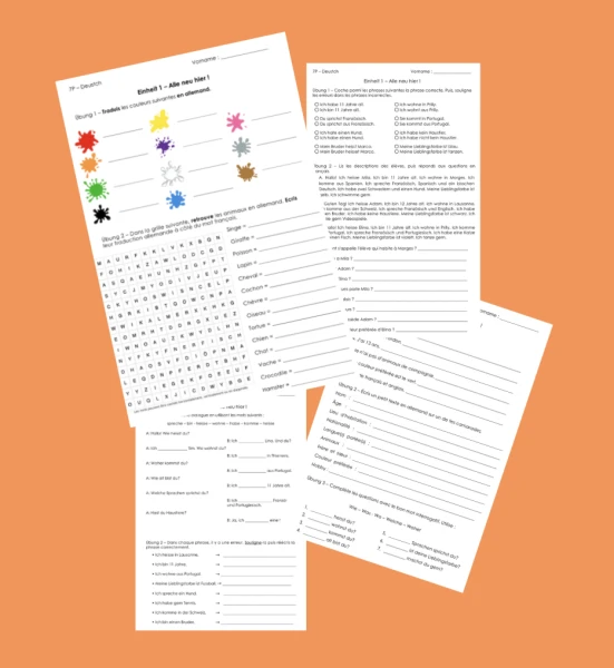 7P ALL - Lot de fiches Einheit 1
