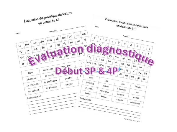 Evaluation diagnostique début 3P & 4P