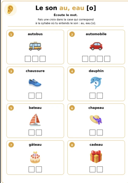 Fiches ou ateliers - Temps 4