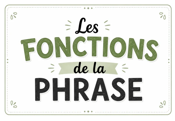 Affichages les fonctions de la phrase