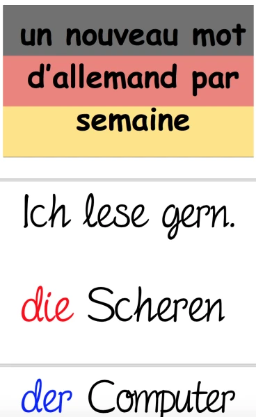 Etiquettes d'allemand - vie de la classe