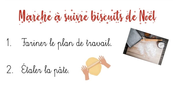 marche à suivre biscuits de Noël