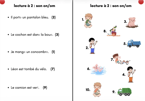 temps 3: lecture à 2