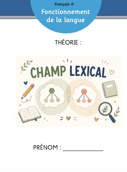 Champ lexical (théorie, exercices, devoirs)