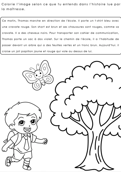 Compréhension orale (courte histoire)