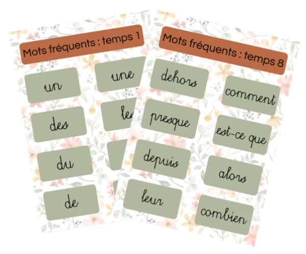 Affiches mots fréquents 3P-4P