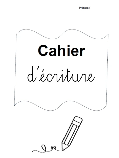 cahier calligraphie écriture cursive