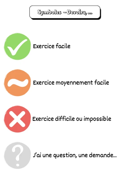 Symboles - devoirs