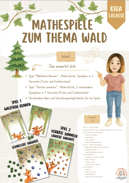 2 Mathespiele zum Thema Wald