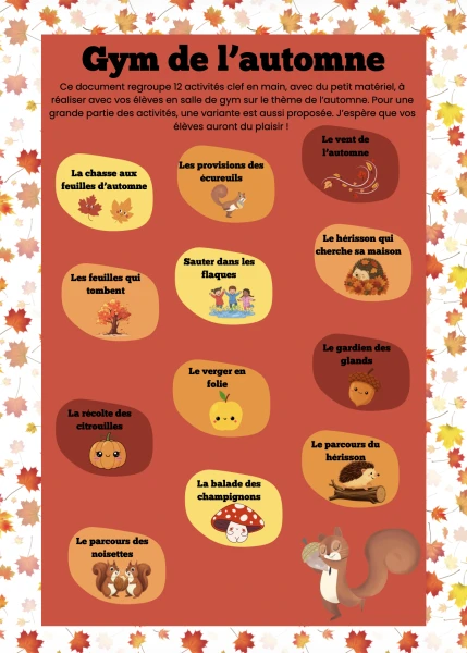 Gym de l'automne 🍄🦔