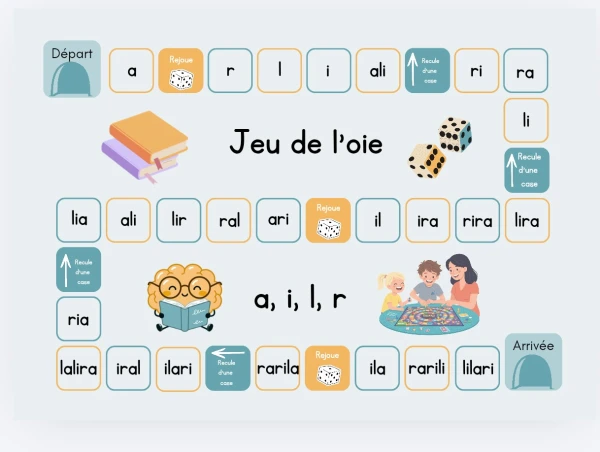 Jeu de l'oie temps 1 (a, i, l, r)