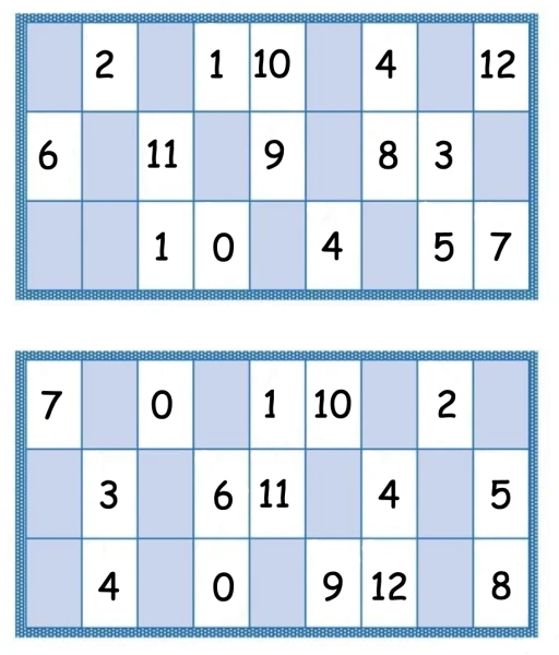 Allemand 5P - Einheit 7 - Loto des nombres 0-12