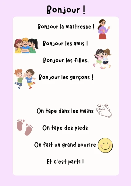 Comptine Bonjour