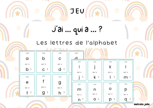 Lettres alphabet - Jeu