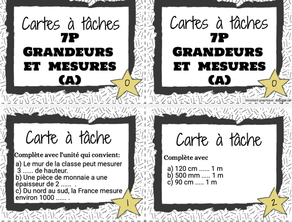 MAT 7P - Cartes à tâches MSN24
