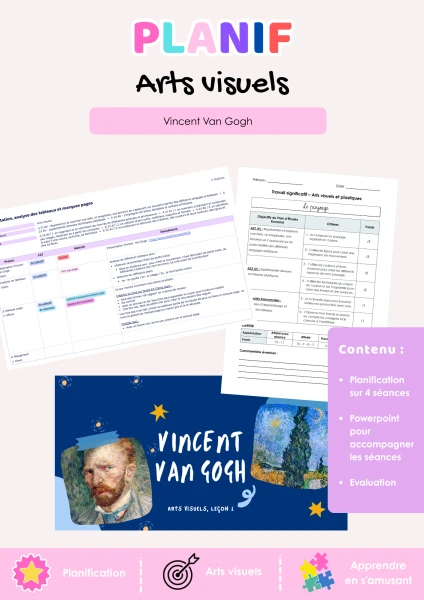 CM – Planification, powerpoint et évaluation AV Vincent Van Gogh