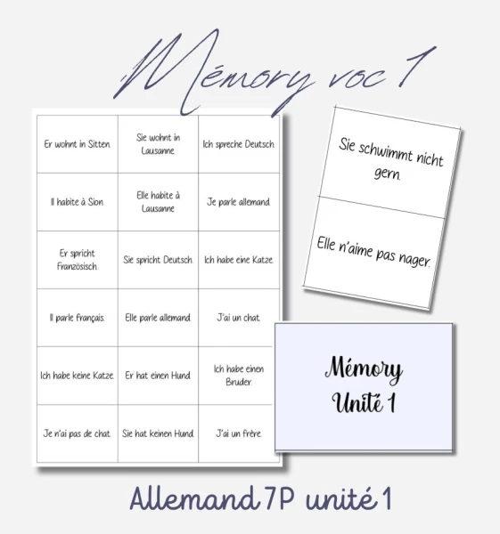 Mémory du voc 1 ALL 7P