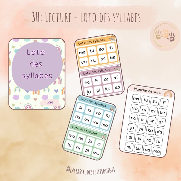 3H: lecture - loto des syllabes