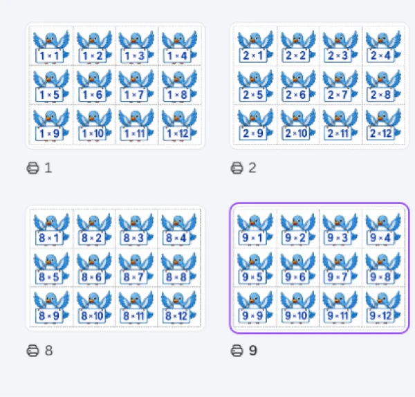 Printable Math Practice Cards
